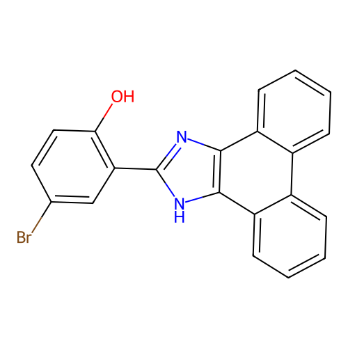 4-bromo-2-(1H-phenanthro[9,10-d]imidazol-2-yl)phenol structure