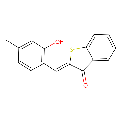 (Z)-2-(2-hydroxy-4-methylbenzylidene)benzo[b]thiophen-3(2H)-one structure