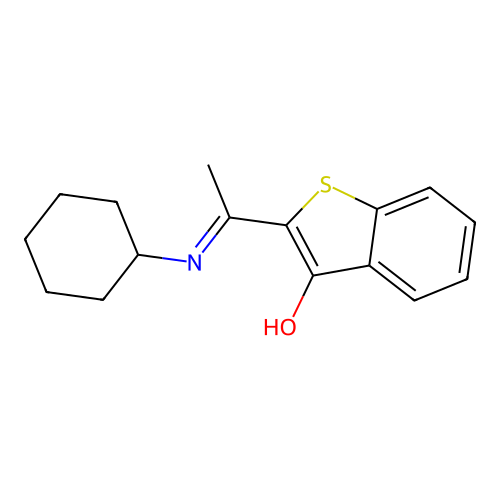 2-[1-(cyclohexylamino)ethylidene]-1-benzothiophen-3(2H)-one structure