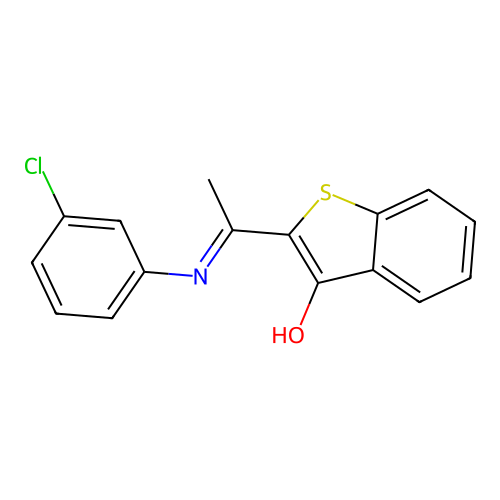 (Z)-2-(1-((3-chlorophenyl)amino)ethylidene)benzo[b]thiophen-3(2H)-one structure