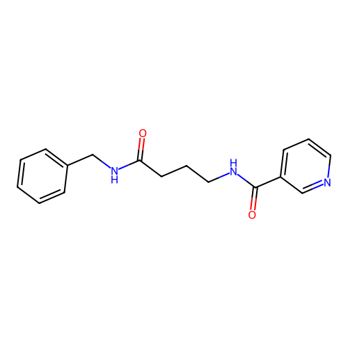 N-[4-(benzylamino)-4-oxobutyl]pyridine-3-carboxamide structure