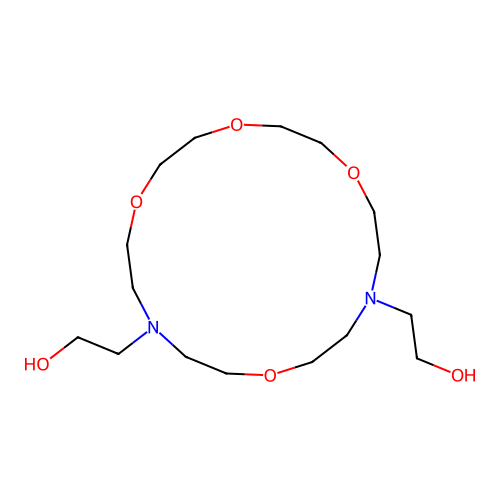 2,2'-(1,4,7,13-Tetraoxa-10,16-diazacyclooctadecane-10,16-diyl)diethanol structure