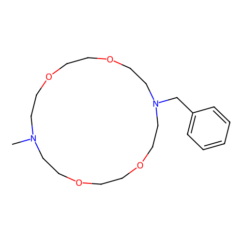 7-Benzyl-16-methyl-1,4,10,13-tetraoxa-7,16-diazacyclooctadecane structure