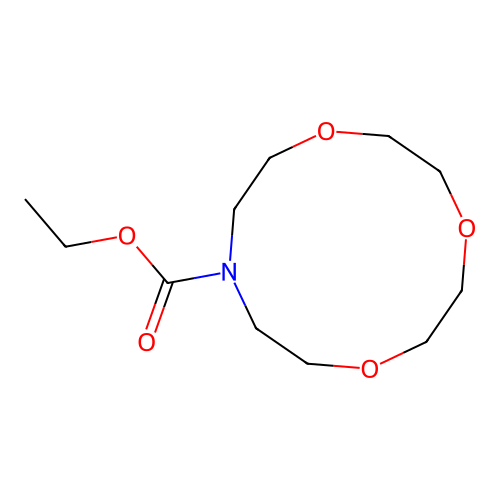 Ethyl 1,4,7-trioxa-10-azacyclododecane-10-carboxylate structure