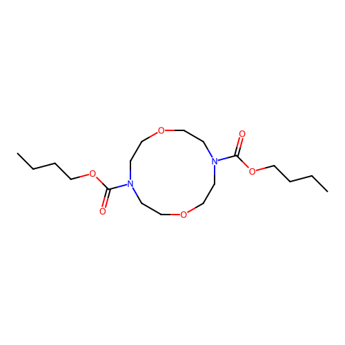 Dibutyl 1,7-dioxa-4,10-diazacyclododecane-4,10-dicarboxylate structure