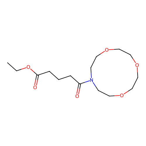 Ethyl 5-oxo-5-(1,4,7-trioxa-10-azacyclododecan-10-yl)pentanoate structure