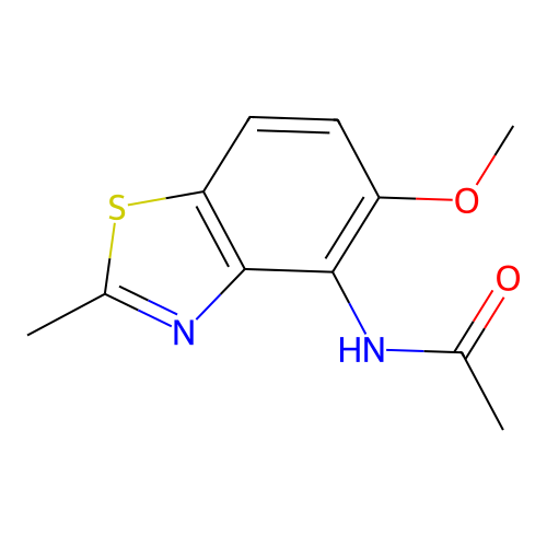 N-(5-methoxy-2-methyl-1,3-benzothiazol-4-yl)acetamide structure