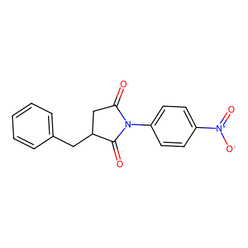 3-Benzyl-1-(4-nitrophenyl)pyrrolidine-2,5-dione structure