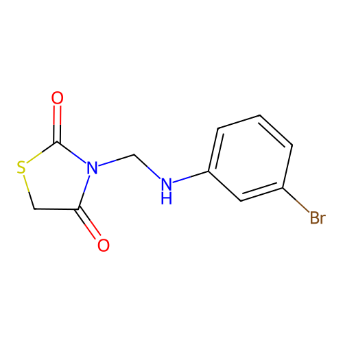 3-[(3-Bromoanilino)methyl]-1,3-thiazolidine-2,4-dione structure