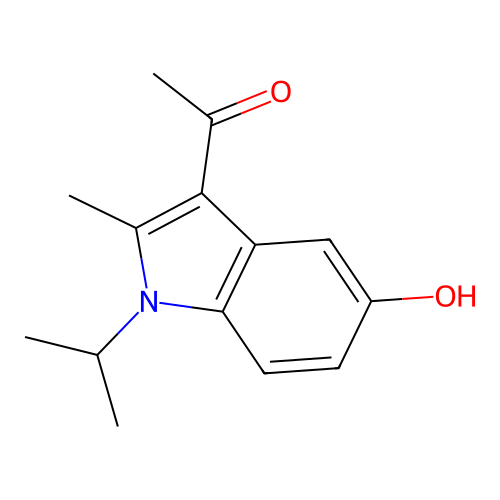 1-(5-Hydroxy-1-isopropyl-2-methyl-1H-indol-3-yl)-ethanone structure