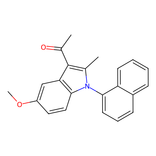 1-(5-methoxy-2-methyl-1-(naphthalen-1-yl)-1H-indol-3-yl)ethanone structure