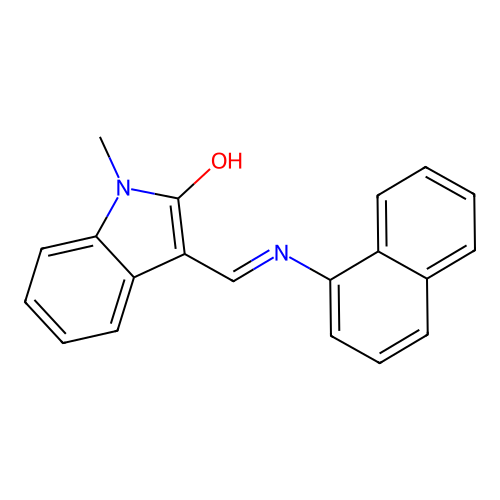 1-Methyl-3-[(1-naphthylamino)methylene]-1,3-dihydro-2H-indol-2-one structure