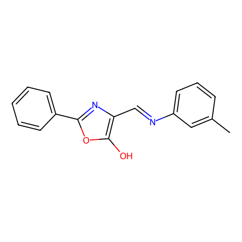 Oxazol-5(4H)-one, 2-phenyl-4-(3-tolylamino)methylene- structure
