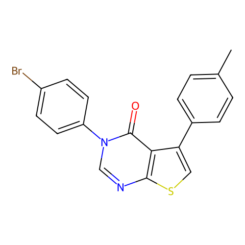 3-(4-bromophenyl)-5-(4-methylphenyl)thieno[2,3-d]pyrimidin-4(3H)-one structure