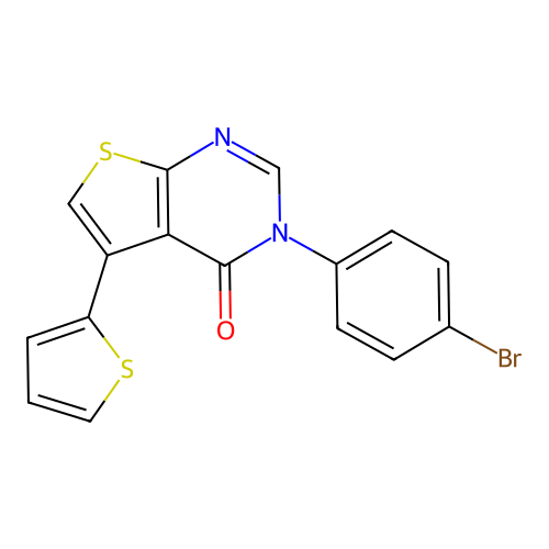 3-(4-Bromophenyl)-5-thiophen-2-ylthieno[2,3-d]pyrimidin-4-one structure