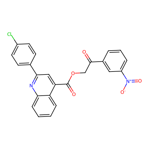 2-(3-Nitrophenyl)-2-oxoethyl 2-(4-chlorophenyl)quinoline-4-carboxylate structure