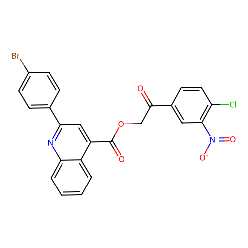 2-(4-Chloro-3-nitrophenyl)-2-oxoethyl 2-(4-bromophenyl)quinoline-4-carboxylate structure