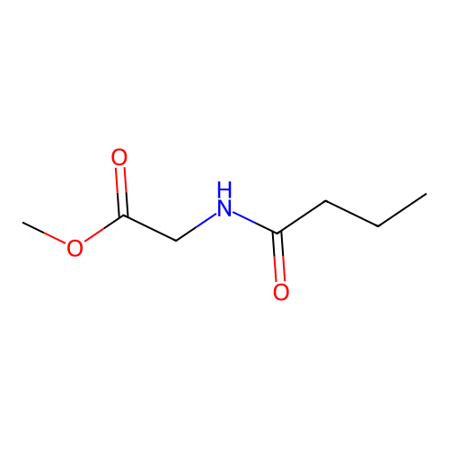 Butyrylamino-acetic acid methyl ester structure