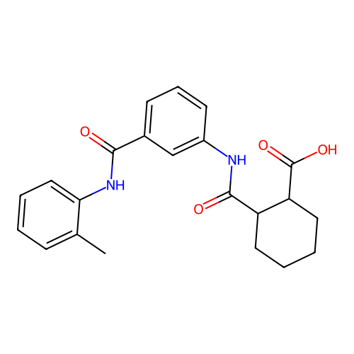 2-({3-[(2-Methylphenyl)carbamoyl]phenyl}carbamoyl)cyclohexanecarboxylic acid structure