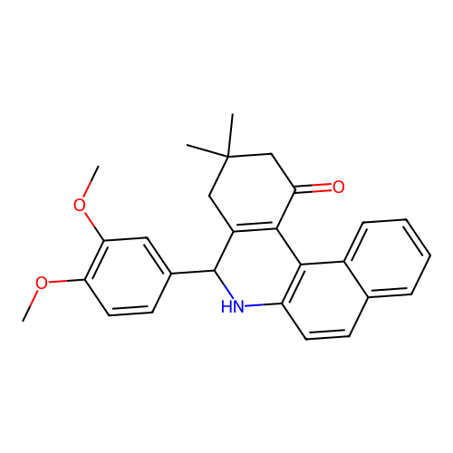 5-(3,4-dimethoxyphenyl)-3,3-dimethyl-3,4,5,6-tetrahydrobenzo[a]phenanthridin-1(2H)-one structure