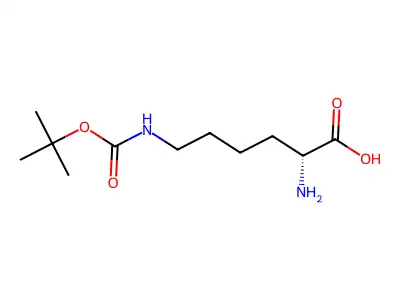 2-Amino-6-(((tert-butoxy)carbonyl)amino)hexanoic acid structure