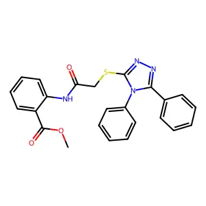 Methyl 2-[[2-[(4,5-diphenyl-1,2,4-triazol-3-yl)sulfanyl]acetyl]amino]benzoate structure