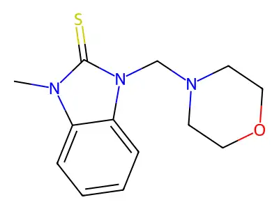 1-Methyl-3-(morpholin-4-ylmethyl)benzimidazole-2-thione structure