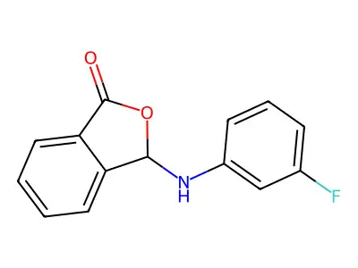 3-(3-fluoroanilino)-3H-2-benzofuran-1-one structure
