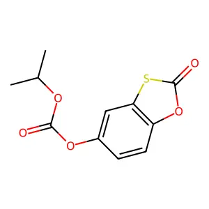 Isopropyl 2-oxo-1,3-benzoxathiol-5-yl carbonate structure