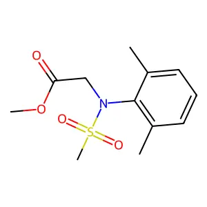methyl N-(2,6-dimethylphenyl)-N-(methylsulfonyl)glycinate structure