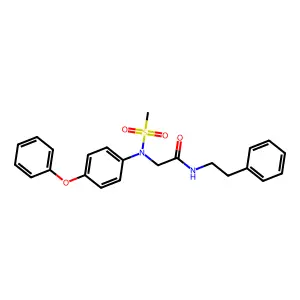 2-[(Methylsulfonyl)(4-phenoxyphenyl)amino]-N-(2-phenylethyl)acetamide structure