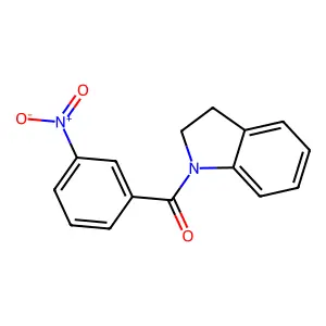 2,3-Dihydroindol-1-yl-(3-nitrophenyl)methanone structure