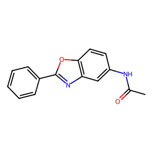 N-(2-phenyl-1,3-benzoxazol-5-yl)acetamide structure