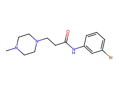 N-(3-bromophenyl)-3-(4-methylpiperazin-1-yl)propanamide structure