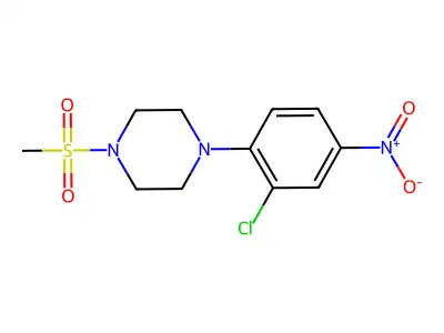 1-(2-Chloro-4-nitrophenyl)-4-methylsulfonylpiperazine structure