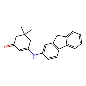 3-(9H-fluoren-2-ylamino)-5,5-dimethylcyclohex-2-en-1-one structure