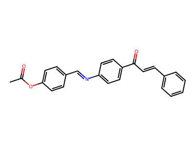 4-{[(4-Cinnamoylphenyl)imino]methyl}phenyl acetate structure