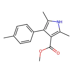 methyl 2,5-dimethyl-4-(4-methylphenyl)-1H-pyrrole-3-carboxylate structure