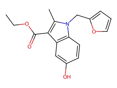Ethyl 1-(furan-2-ylmethyl)-5-hydroxy-2-methylindole-3-carboxylate structure