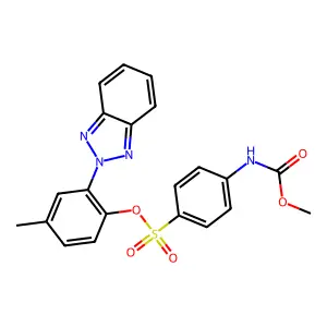 [2-(Benzotriazol-2-yl)-4-methylphenyl] 4-(methoxycarbonylamino)benzenesulfonate structure