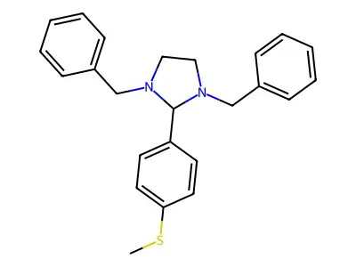1,3-Dibenzyl-2-[4-(methylsulfanyl)phenyl]imidazolidine structure