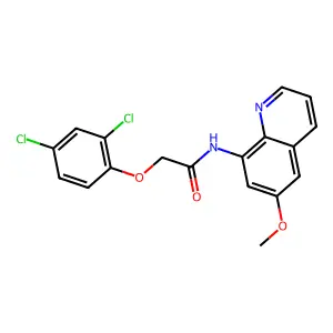 2-(2,4-dichlorophenoxy)-N-(6-methoxyquinolin-8-yl)acetamide structure