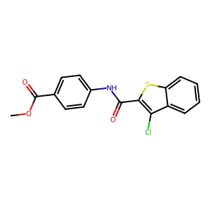 Methyl 4-(3-chloro-1-benzothiophene-2-amido)benzoate structure