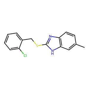 2-{[(2-chlorophenyl)methyl]sulfanyl}-5-methyl-1H-1,3-benzodiazole structure