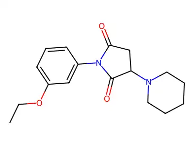 1-(3-Ethoxyphenyl)-3-(1-piperidinyl)-2,5-pyrrolidinedione structure