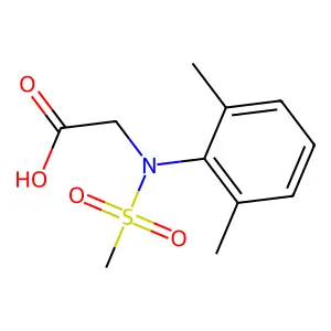 N-(2,6-dimethylphenyl)-N-(methylsulfonyl)glycine structure