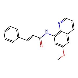 (E)-N-(6-methoxyquinolin-8-yl)-3-phenylprop-2-enamide structure