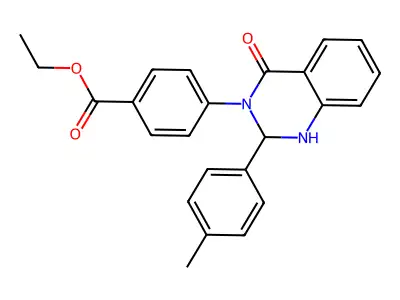 ethyl 4-[2-(4-methylphenyl)-4-oxo-1,4-dihydroquinazolin-3(2H)-yl]benzoate structure