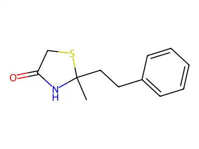 2-Methyl-2-(2-phenylethyl)-1,3-thiazolidin-4-one structure