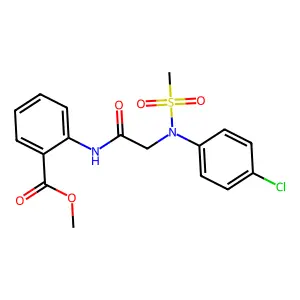 Methyl 2-({[4-chloro(methylsulfonyl)anilino]acetyl}amino)benzoate structure